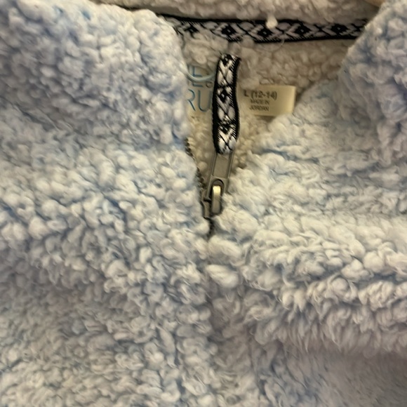 5/$25 Teddy Blue Greay Msrbled Sherpa 1/4 Zip Pullover - Picture 4 of 4